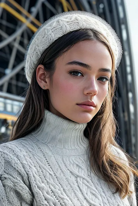 beautiful young woman (EP3ll4M3nd3ls0hn:.99), perfect hair, jewellery, ((portrait)), (closeup:1.2), ((from the waist up)),  (( ferris wheel  :1.2)), natural skin texture,  (( Cable Knit Turtleneck :1.2)), 24mm, 4k textures, soft cinematic light, adobe lightroom, photolab, hdr, intricate, elegant, highly detailed, sharp focus, ((((cinematic look)))), soothing tones, insane details, intricate details, incredibly_absurdres, hyperdetailed, low contrast, soft cinematic light, exposure blend, hdr, faded, now, ("I've got a bad feeling about this.":1.1)