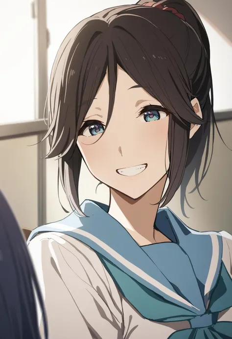 1girl,<lora:nozomi_xl_animagine_8dim:1>,kasaki nozomi,upper body,classroom,smile,grin
rating: general,
masterpiece,best quality,