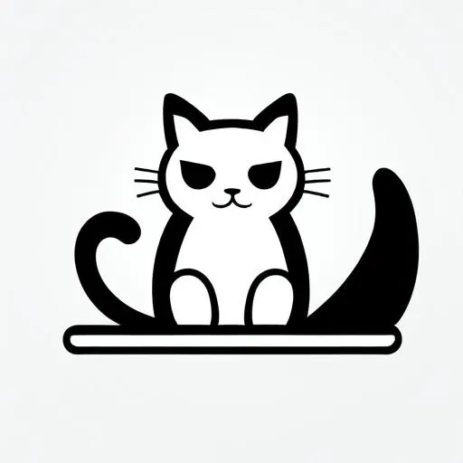<lora:LOGO:1>1 cat,simple background,white background,logo