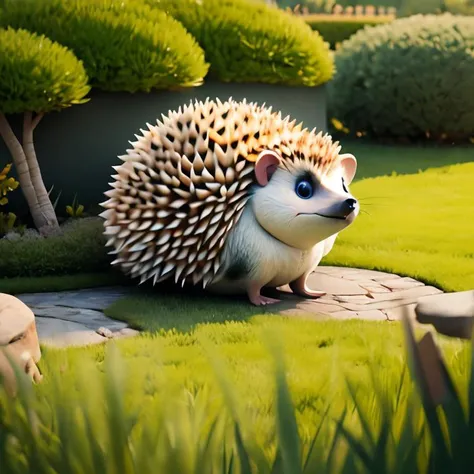 <lora:Round_animal-10:0.65>,round animal, hedgehog, lawn