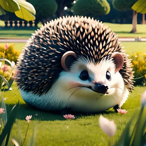<lora:Round_animal-10:0.65>,round animal, hedgehog, lawn