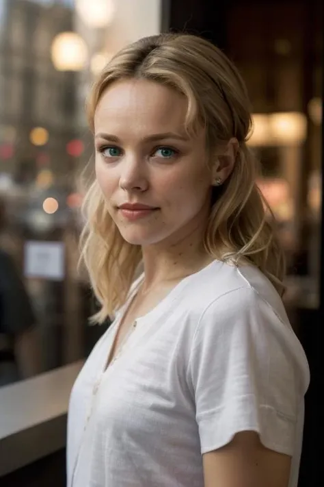 masterpiece, best quality, cinematic, volumetric lighting, very detailed, high resolution, sharp, sharp image, 4k, 8k, 35 mm,
<lora:rachelmcadams_lora_smf_v2-000003:0.9>, 1girl, r4c83lm2a6-smf wearing a shirt waiting on a coffee store, blonde hair, green eyes, headband, makeup