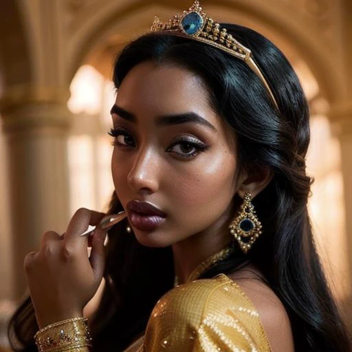 glamour photo of 0l4yn03l:0.8 as princess jasmine \(disney\), seductive,
<lora:jasmine:0.4> <lora:finalboss:0.3>
<lora:popular:1.3><lora:masterpiece:0.6>
<lora:epiNoiseoffset_v2:0.7>
<lora:add_detail(realistic):0.7> <lora:FilmG2:0.5> <lora:wowifierV3:0.1><lora:detailmaker:0.1><lora:more_details:0.1>