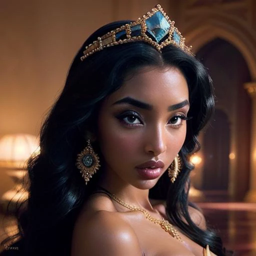 glamour photo of 0l4yn03l:0.8 as princess jasmine \(disney\), seductive,
<lora:jasmine:0.4> <lora:finalboss:0.3>
(shot on Kodak Vision3 IMAX)
(silhouetted against the bright light)
in the style of David LaChapelle
<lora:popular:1.3><lora:masterpiece:0.6>
<lora:epiNoiseoffset_v2:0.7>
<lora:add_detail(realistic):0.7> <lora:FilmG2:0.5> <lora:wowifierV3:0.1><lora:detailmaker:0.1><lora:more_details:0.1>