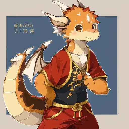 (masterpiece:1.2),(anatomically correct:1.1), standing, Kemono, (dragon), solo, dragon wings, (character reference:1.2), unique clothes, ((manmosu marimo:0.6)), (e621:1.0), countershading, multicolored black fur, unique design,