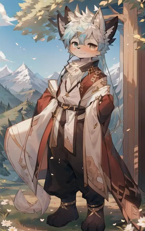niji, (1boy:1.4), (jw3), cat boy, (furry:1.5), light blue fur, body fur, (thick thighs:0.5), (full body:1.1), perfect lighting, (masterpiece), (ultra detailed), eyesgod, blush, long hair,White clothes,looking at viewer, solo,pants, tail, long dress,flower anklet,outdoors, outdoors,Mountain top, UHD,BREAK,aoeu,aoeu,aoeu,aoeu,aoeu,aoeu,aoeu,aoeu,aoeu,aoeu,aoeu,aoeu,aoeu,aoeu,aoeu,aoeu,aoeu,aoeu,aoeu,aoeu,aoeu,aoeu,aoeu,aoeu,aoeu