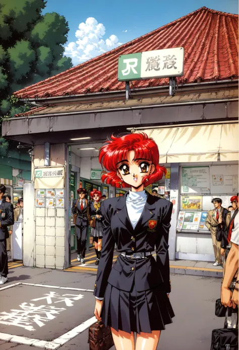 <lora:XL-ç»-é­æ³éªå£«:0.7> ,retro artstyle,1990s \(style\),1girl, solo,red hair,short hair,school uniform,  <lora:uguisudani_minami_SDXL_V2:0.9>,uguisudani,outdoors,storefront, scenery,cowboy shot, looking at viewer,multiple boys,, masterpiece, best quality,Highly detailed,<lora:flat_sdxl:-0.5>,<lora:add-detail-xl:0.25>, <lora:sdxl_offset_example_v10:0.5>, <lora:xl_more_art-full_v1:0.3>,