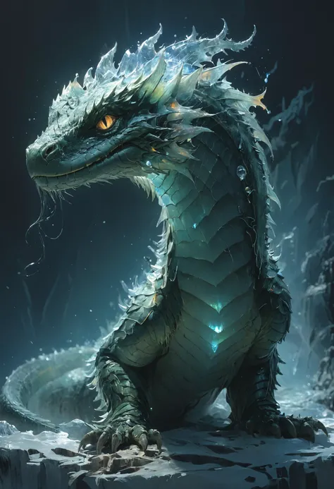 <lora:Mythical_Beasts:0.8> fmbGlowing sea serpent with crystal spine, <lora:detailed_notrigger:0.8>, holography, <lora:AshleyWoodArtAIcc:0.7> AshleyWoodArtAI, <lora:Neon_Style_XL:0.7>