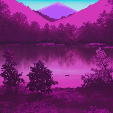 <lora:Color-000150:0.2> magenta landscape