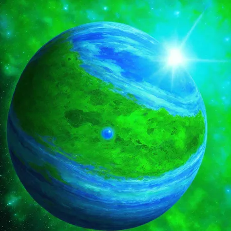 <lora:Color-000150:0.85> green, blue, alien planet