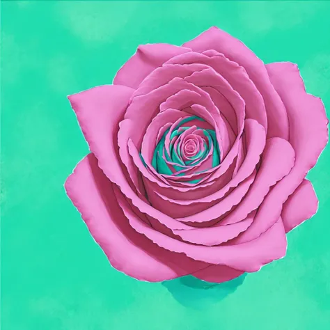 <lora:Color-000150:1> teal rose