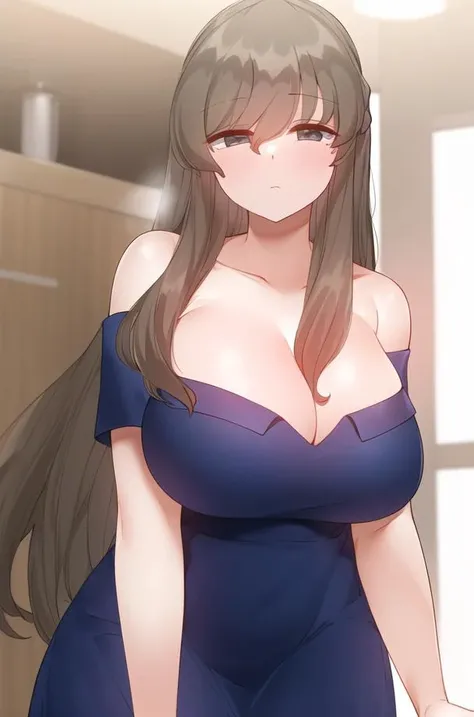 (night:1.7), east asian architecture,
Standing at attention,
blue dress,bare shoulders, collarbone, cleavage,
<lora:YejinsMother_Learning-KK77-V1:0.7>,
brown_hair,bangs,long hair,hair_between_eyes,
1 girl, 20yo,mature female,Beautiful Finger,Beautiful long legs,Beautiful body,Beautiful Nose,Beautiful character design, perfect eyes, perfect face,
looking at viewer,(innocent_big_eyes:1.0),(expressionless:1.3),
NSFW,official art,extremely detailed CG unity 8k wallpaper, perfect lighting,Colorful, Bright_Front_face_Lighting,
(masterpiece:1.0),(best_quality:1.0), ultra high res,4K,ultra-detailed,
photography, 8K, HDR, highres, absurdres:1.2, Kodak portra 400, film grain, blurry background, bokeh:1.2, lens flare, (vibrant_color:1.2)
(Beautiful,large_Breasts:1.4), (beautiful_face:1.5),(narrow_waist),