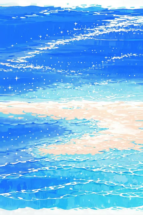 no humans, traditional media, sky, painting (medium), water, star (sky), cloud, outdoors, ocean, night, scenery, watercolor (medium), acrylic paint (medium), starry sky, night sky, (illustration:1.0), masterpiece, best quality, <lora:waterss:0.7>