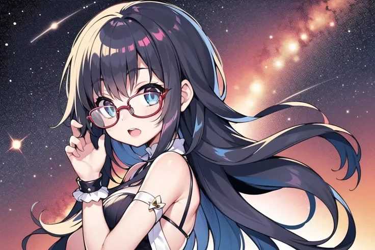 1girl, astronomer, glasses