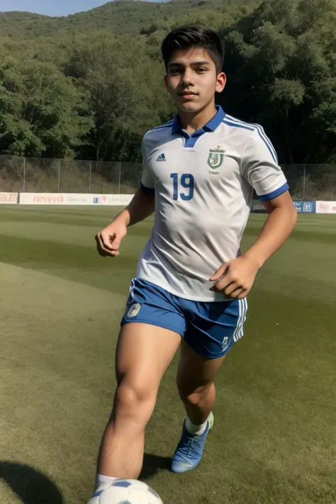 19yo dg_Luis, soccer player, jersey, shorts, running, field, selfie,,
<lora:dg_Luis_v1:0.8>