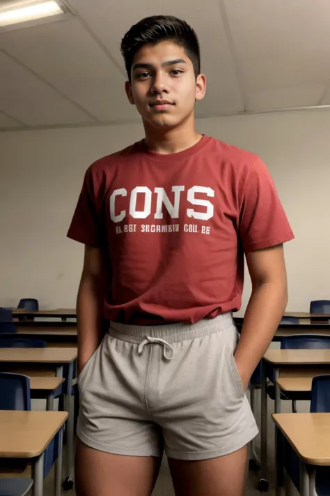 19yo dg_Luis, community college, classroom, shorts, shirt, portrait,
<lora:dg_Luis_v1:0.8>