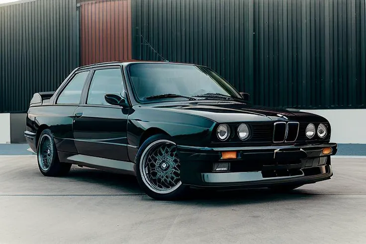 BMW E30 car <lora:bmwe30:1>,analog style,high quality photograph,sharp focus,analog bokeh