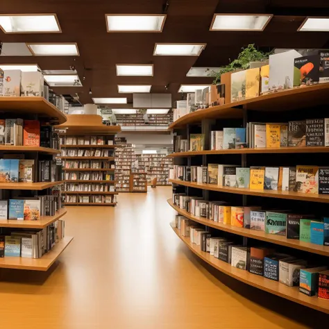ohwx, library, realistic, bright, wide angle view, spot light, high light, wooden floor, white ceiling, trees, green, plants, the interior of a bookstore with shelves and lights, in the style of white and green, post-minimalist structures, craftcore, large-scale muralist, lively tableaus, subtle, earthy tones, mingei, raw, 4k, 8k, fuji film, super detail
