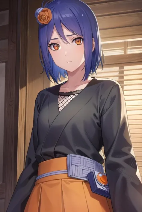 konan, <lora:konan-lora-nochekaiser:1>,
konan, blue hair, (orange eyes:1.5), short hair, hair ornament, flower, hair flower,
BREAK fishnets, japanese clothes, skirt,
BREAK cowboy shot, looking at viewer,
BREAK outdoors,
BREAK <lyco:GoodHands-beta2:1>, (masterpiece:1.2), best quality, high resolution, unity 8k wallpaper, (illustration:0.8), (beautiful detailed eyes:1.6), extremely detailed face, perfect lighting, extremely detailed CG, (perfect hands, perfect anatomy),