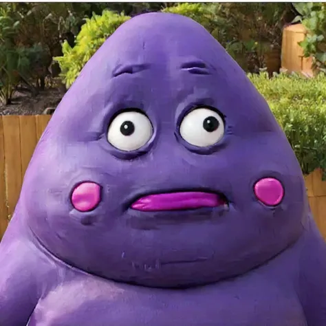 best quality, masterpiece, highres, detailed, perfect anatomy, <lora:Detail - add_detail:0.2>, EatingPopIce, <lyco:Action - EatingPopIce:0.8>, fruit popsicle, <lora:Character - Grimace:0.9>, grimace, purple mascot, holding popsicle, no human, creature,
