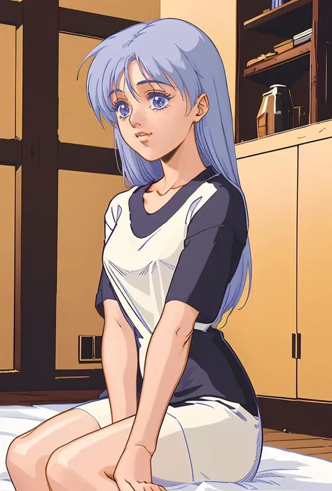 (masterpiece, best quality), 1girl, <lora:remia:0.8> RemiaI2, white shirt to the knees