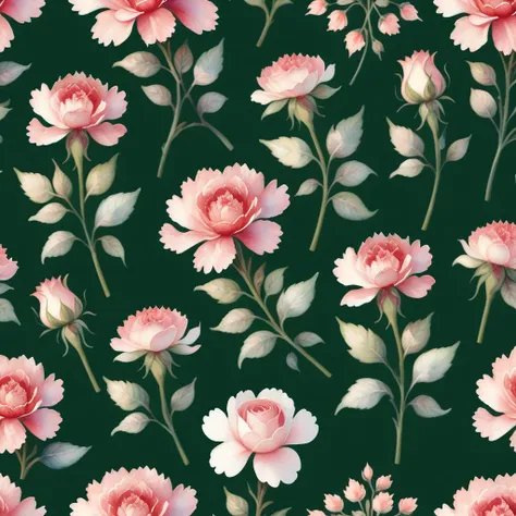 <lora:Allover-Floral:.9> AlloverFLR, Ditsy, Botanical, Watercolor, Carnation, Rose, Pedal, Leaves, Bush, Flourish, Calico, Small Flowers, Pain Daub, Abstract