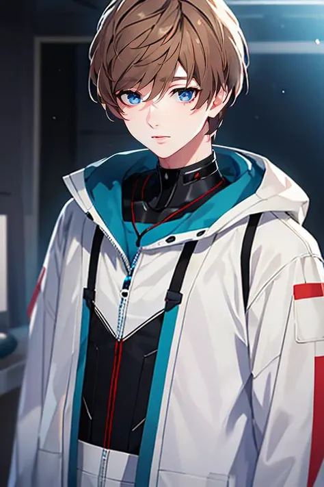 (best quality:1.1), (masterpiece:1.4), game cg, , , depth of field, , , 1boy, solo, male focus, <lora:shiki_andou:0.74>, shiki_andou, brown hair, blue eyes, indian costume, science fiction cyber-thriller,