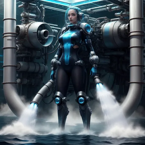 <lora:HydroTech-20:1> hydrotech , scifi, 1girl, full body,