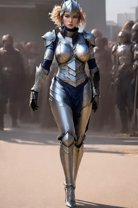 <lora:hd_helper_v1:1>,<lora:add_detail:1>,humid realistic skin,hyperdetailed,(photorealistic:1.4),(photorealistic:1.2),solo,1girl,female focus,looking at viewer,kaijin,(armor:1.3),(full body:0.8),standing,(upper body:0.8),cobra,<lora:Black_Sun:0.7>,krblacksun,huge breasts,High heel,(dynamic pose:1.2),