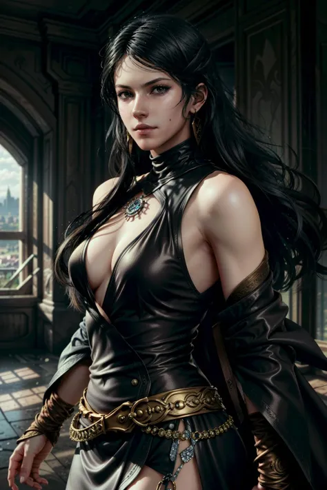 (masterpiece, best quality:1.3)
<lora:epi_noiseoffset2:1> <lora:add_detail:0.7>  <lora:TekkenZafina:0.8>
TekkenZafina, 1girl, solo, long hair, full boy, beautiful dress, stunning background in  dramatic lighting, illustration by Greg rutkowski, yoji shinkawa, 4k