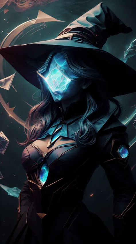 woorigami Style-GravityMagic, portrait, looking down, solo, upper body, detailed background, (<lora:GlyphTech:0.5>, symbols,    glyphtech theme:1.1), light smile, witch hat, witch, magical atmosphere, hair flowing in the wind, blue trimmed dark colored clothes,  colorful whirlwind of glowing elemental flames in the air, swirling portal, dark magic,  floating particles, desolate battlefield background, updraft, backlighting, , folded, paper-made, origami <lora:WorldofOrigami:1><lora:add_detail:0.5> <lora:LowRa:0.25>, (Masterpiece:1.3) (best quality:1.2) (high quality:1.1), 80mm raw,surreal,intricate detail,hires,film grain,rim lighting,16k resolution,with Cinestill 800T film,sharp focus,photo quality