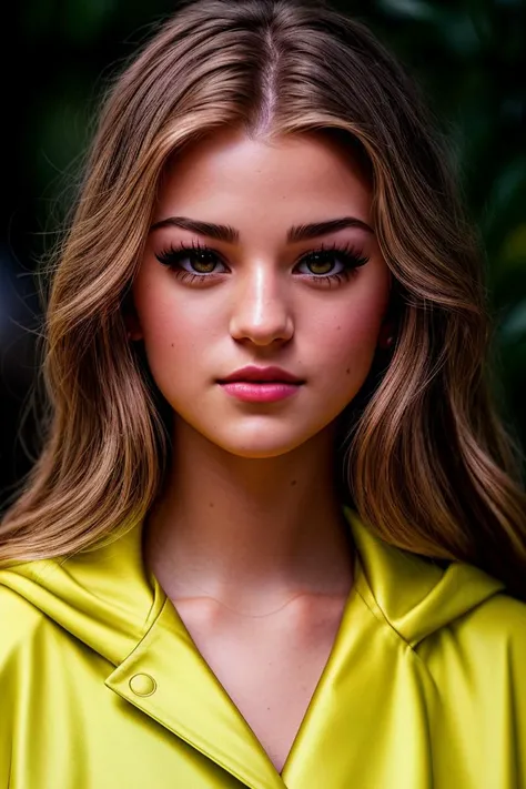photo of beautiful (brmonk:0.99), a woman in a (tv talking show:1.1), perfect hair, wearing (green yellow raincoat:1.1), ((Peoplehood:1.1)), (makeup, painted lips), modelshoot style, (extremely detailed CG unity 8k wallpaper), professional majestic (photography by massimo vitali:1.1), (Sony a9 II Mirrorless Camera), 24mm, exposure blend, hdr, faded, extremely intricate, High (Detail:1.1), Sharp focus, dramatic, soft cinematic light, (looking at viewer), (detailed pupils), 24mm, 4k textures, soft cinematic light, adobe lightroom, photolab, elegant, ((((cinematic look)))), soothing tones, insane details, hyperdetailed, low contrast