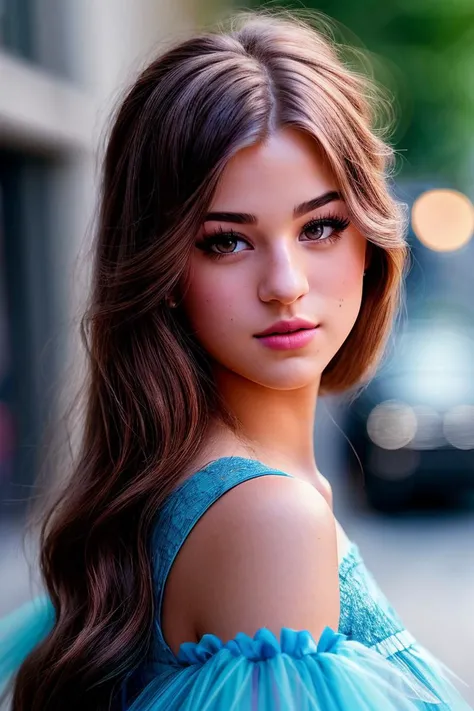 photo of beautiful (brmonk:0.99), a woman in a (movie premiere gala:1.1), perfect hair, wearing (blue tutu:1.1), ((Oshare Kei:1.1)), (makeup, painted lips), modelshoot style, (extremely detailed CG unity 8k wallpaper), professional majestic (photography by henri cartier-bresson:1.1), (Nikon D7500 DSLR Camera), 24mm, exposure blend, hdr, faded, extremely intricate, High (Detail:1.1), Sharp focus, dramatic, soft cinematic light, (looking at viewer), (detailed pupils), (upper body), 24mm, 4k textures, soft cinematic light, adobe lightroom, photolab, elegant, ((((cinematic look)))), soothing tones, insane details, hyperdetailed, low contrast