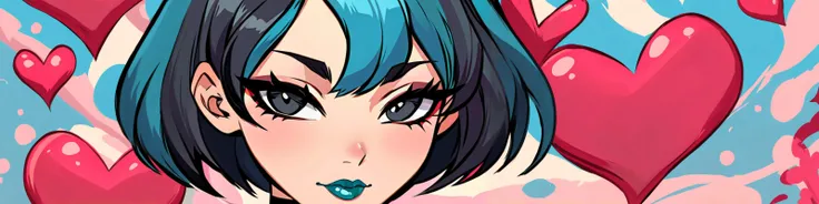 Jolyne cujoh, nude, sexy, pervert face, hearts in the background, pov tits fuck, titjob