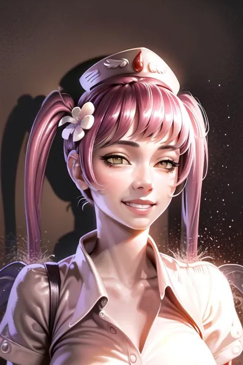 (masterpiece), (best quality), (photorealistic:1.4), perfect face, highly detailed everything,
hospital backgorund,
EBOLA-CHAN, TWINTAILS, HAIR FLOWER, HAIR ORNAMENT, NURSE CAP, NURSE, WINGS,
huge grin, very excited expression,
cleavage,
<lora:chanthology_ebola-chan-10:1>