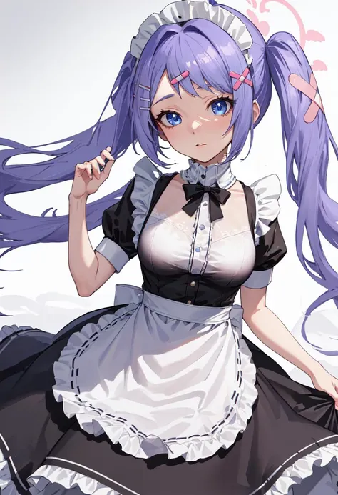 best quality, masterpiece, highres, solo, (hanae_bluearchive:1.10), (maid:1.40), (long maid dress:1.15), 22 <lora:hanae_bluearchive:0.80>