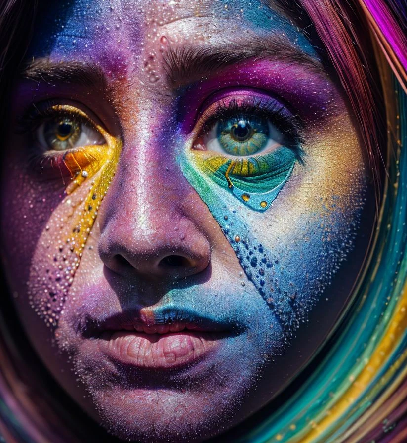 1girl, (Colorful, Ultra realistic, Intricate, awesome ultra high resolution photography, technical showcase), (Superb close view of a Celestials made of colorful intricate patchwork:1.25) (Hiding in shadows in The Plane of Limbo), (liquids, gems, glass, transparency, translucency:1.2), (dramatic lighting, masterpiece), (Colorful, Ultra Realistic, High quality, Ultra detailed, Sharp focus, 8K UHD, Ultra realism, Movie scene, trending on Civitai)
