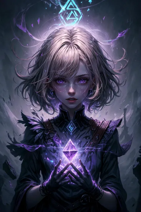 (masterpiece, best quality), colorful paint style, <lora:add_detail:1>
(1man, masculine adult male:1.2), purple eyes, medium blonde hair, french crop,
portrait, solo, upper body, looking at viewer, detailed background, detailed face, (<lora:GlowingRunesAIv4:0.6>, GlowingRunesAI_paleblue, glowing runes theme:1.1), dilated pupils, summoner, heresy, dark necromancer garments, casting spell, (open mouth:0.8), ritual, crystals, dark energy, floating particles, purple crackling mystical energy, calling forth supernatural power, cursed occult shop background, fog, ethereal atmosphere,
<lora:generalIllustrationLora_lycoSafetensors:0.8>,
