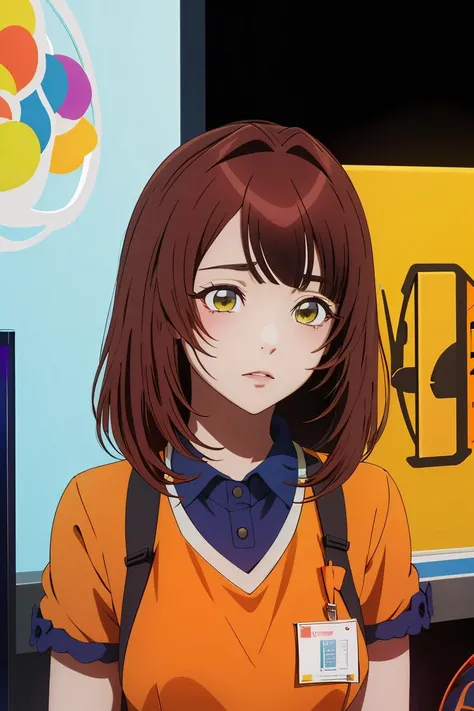 (masterpiece, best quality), 1girl, <lora:InazukiNozomi:1> inazukinozomi, employee uniform, school uniform