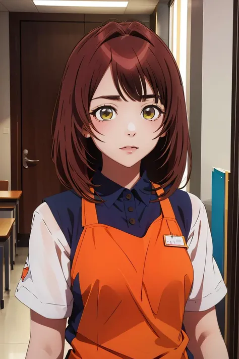 (masterpiece, best quality), 1girl,    <lora:InazukiNozomi:1> inazukinozomi, employee uniform, school uniform