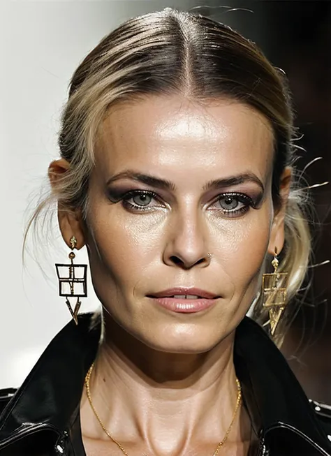 analog style, modelshoot style, modelshoot style, raw photo of a supermodel sks woman wearing shimmering clothes walking on the ramp at milan fashion show, tattoos, 8k, intricate details, detailed face and eyes,(rendered eyes) <lora:epiNoiseoffset_v2:1>, <lora:locon_chelsea_v1_from_v1_64_32:1.25>