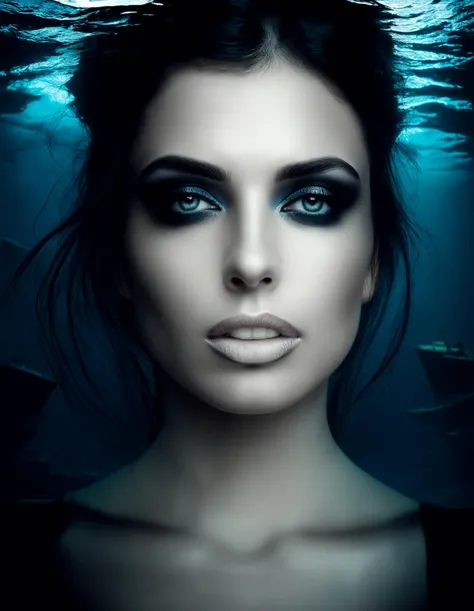 __ruins__, __licht__, __typen__ a fashion portrait of a woman with (dramatic smokey eye shadow make-up:1.3) and a __dress_baroque, dynamic long curly __color2__ hair, exuding elegance and intensity, magazine "photoshop", (lots of details:1.2),