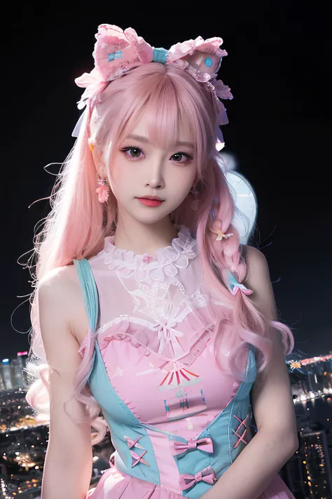 floral print, (night cityscape background:1.5), (1girl:1.6), long hair, ulzzang-6500v1.1, (orginal: 1.2), (realistic: 1.3), beautiful girl with beautiful details, extremely detailed eyes and face, eyes with beautiful details, absurd, incredibly absurd, huge file size, ultra detail, high resolution, ultra detailed, best quality, masterpiece, illustration, ultra detailed and beautiful, ultra detailed, CG, unity, 8k wallpaper, amazing, fine Detail, masterpiece, top quality, official art, extremely detailed CG unity 8k wallpaper, cinematic lighting, (perfect shiny skin:0.6), slim and smooth lines, (floating), (small breasts:1.2), diamond earrings, <lora:sweet_dress_style2_v1:0.7> <lora:Cute Asian Face:0.5>