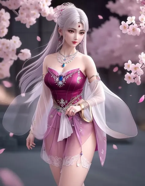 (,1girl, pov,best quality, ) , ((, jewelry, earrings, necklace, looking at viewer,  facing viewer, outdoors, cherry blossoms,  ))    <lora:DA_XiaoYiXianTianDuNv:0.8>
ultra realistic 8k cg, flawless, clean, masterpiece, professional artwork, famous artwork, cinematic lighting, cinematic bloom, perfect face, beautiful face, fantasy, dreamlike, unreal, science fiction, lace, lace trim, lace-trimmed legwear, luxury, jewelry, diamond, gold, pearl, gem, sapphire, ruby, emerald, intricate detail, delicate pattern, charming, alluring, seductive, erotic, enchanting, hair ornament, necklace, earrings, bracelet, armlet,halo,autumn leaves,