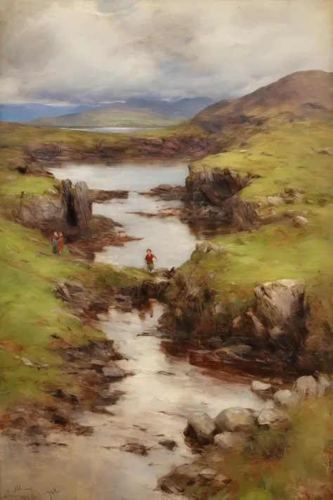 <lora:William McTaggart Style:1>William McTaggart Style - Scottish landscape