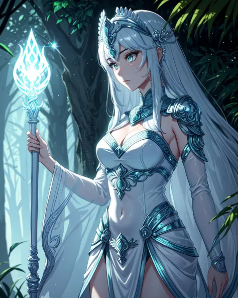 A tall figure stands confidently, clad in shimmering armor made of iridescent scales. Their skin glows softly, illuminated by the faint light filtering through the dense jungle surrounding them. They wear a mask adorned with intricate patterns resembling those found on ancient temples dedicated to the worship of fertility gods. Their eyes gleam with a fierce determination, hinting at hidden strengths and abilities waiting to be unlocked. In their hands, they hold a staff carved from a single piece of wood, its surface engraved with mysterious symbols representing the cycles of life and death. As they stand there, ready to take on whatever challenges come their way, they embody the essence of rebirth and renewal, symbolizing the transformation of old ideas into new ones.