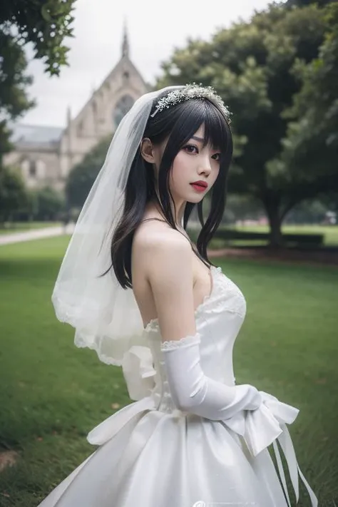 ltra-detailed,highly detailed,best quality,masterpiece,illustration,realistic,photorealistic,
tokisaki kurumi,huajia, 1girl, solo,cowboy shot,
wedding dress,
looking at viewer,
outdoors, nature, grass, flower, floating hair, wind,cathedral,
<lora:tokisaki kurumi huajia_v8_06:0.7>
