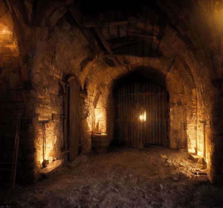 (masterpiece:1.2), (best quality,:1.2), 8k, HDR, ultra detailed, ((photorealistic)), professional light, cinematic lighting, fashion photography, ambient lighting, background, a medieval prison cell, Darkness, <lora:Darkness-10:1>, epiCPhoto,