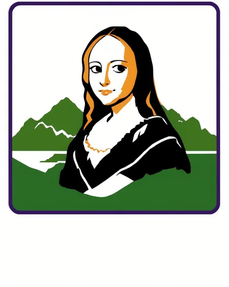 <lora:explanatory_sign_v1:0.8>, (white_background:1.1), (flat color:1.3), mona_lisa
