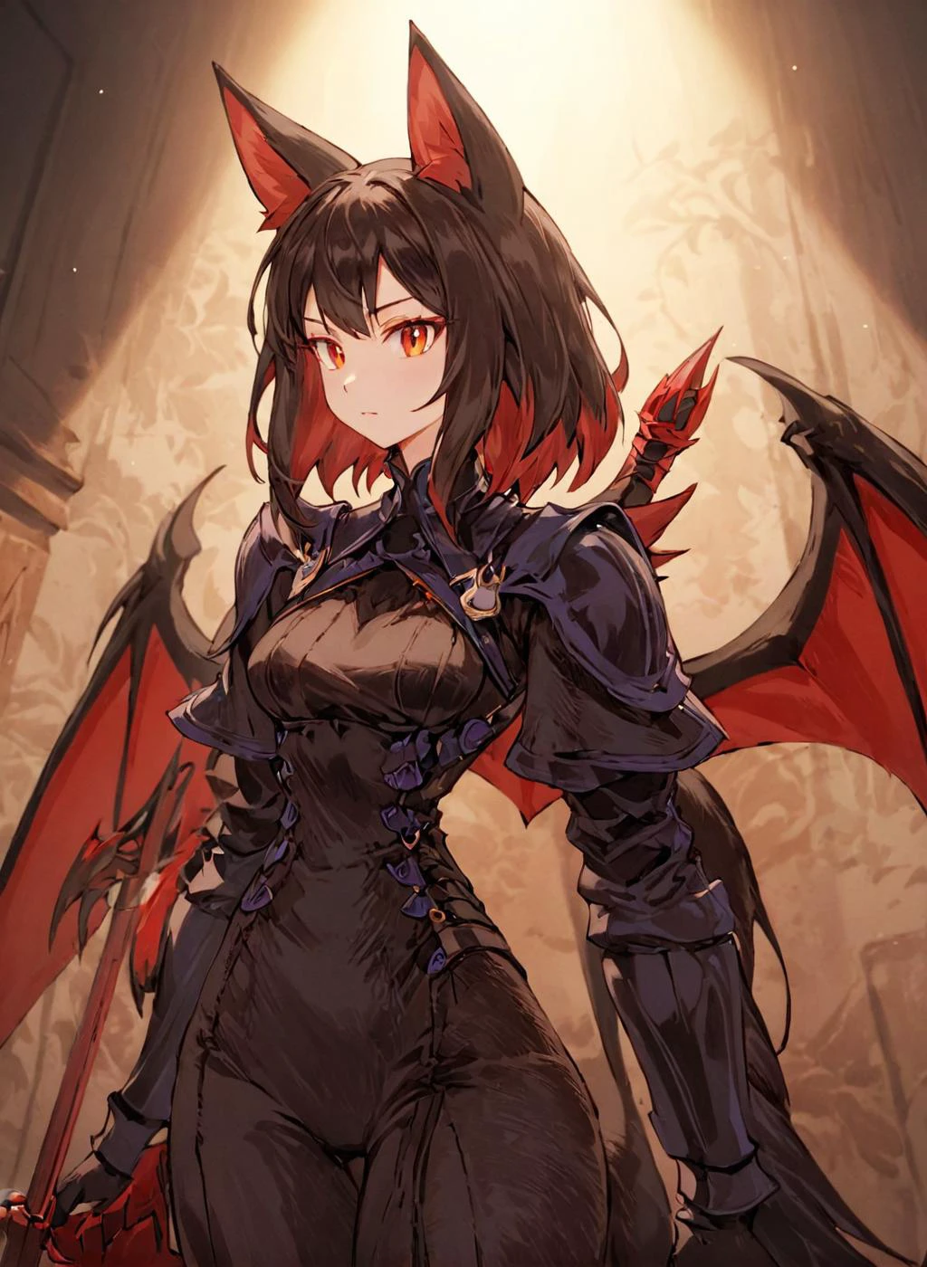<lora:Final_Fantasy_Tactics_XLv2:1> a female, (masterpiece), best quality, highres, 4k, 8k, intricate detail, cinematic lighting, amazing quality, amazing shading, soft lighting, Detailed Illustration, official artwork, anime style, wallpaper, official art, cat girl, dragoon
